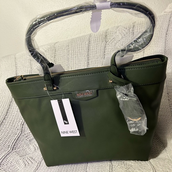 Nine West green tote bag - Picture 3 of 10